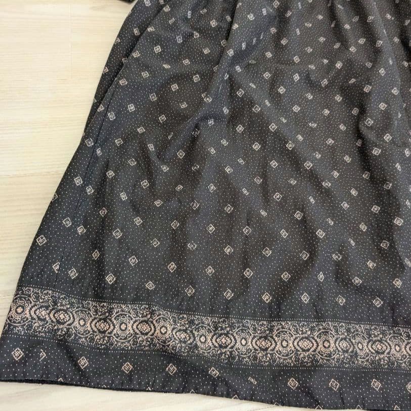 ネストローブ　コットン　シルク　プリント　ワンピース