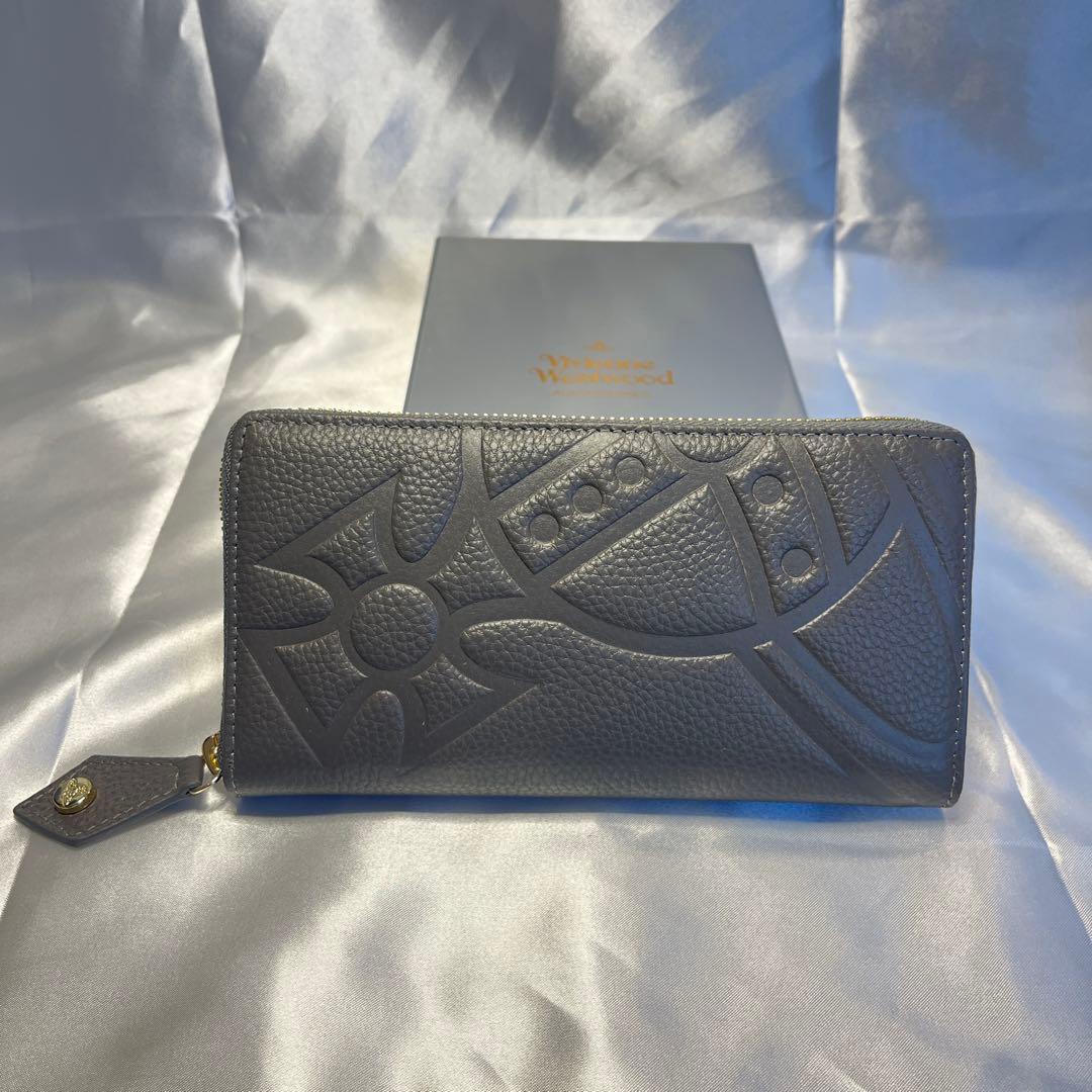 新品 Vivienne Westwood グレー BIGロゴ 長財布