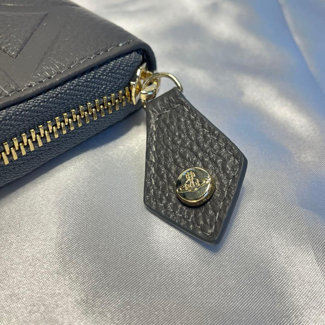 新品 Vivienne Westwood グレー BIGロゴ 長財布