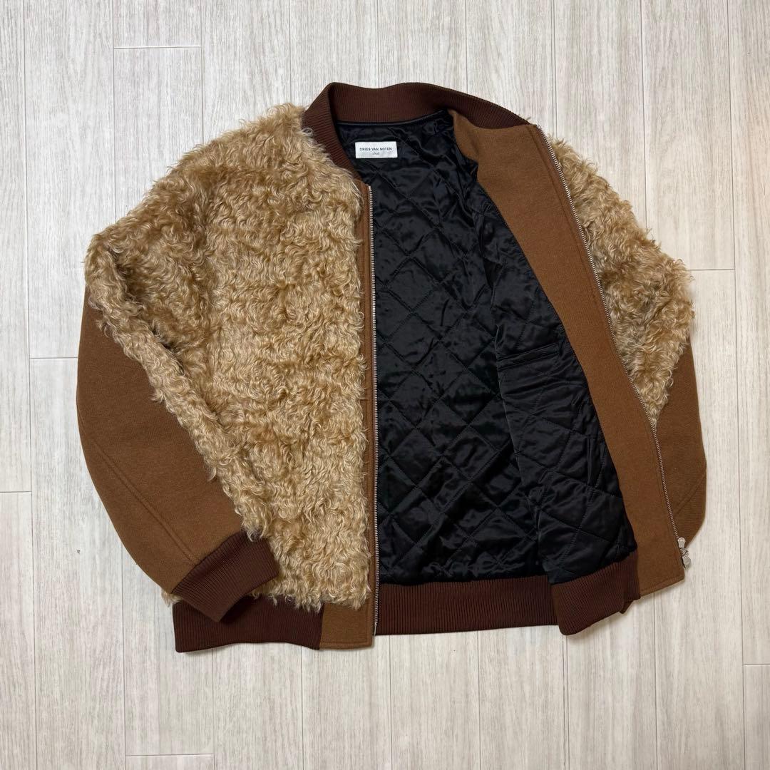 美品 DRIES VAN NOTEN 21-22AW ボアジャケット ブラウン