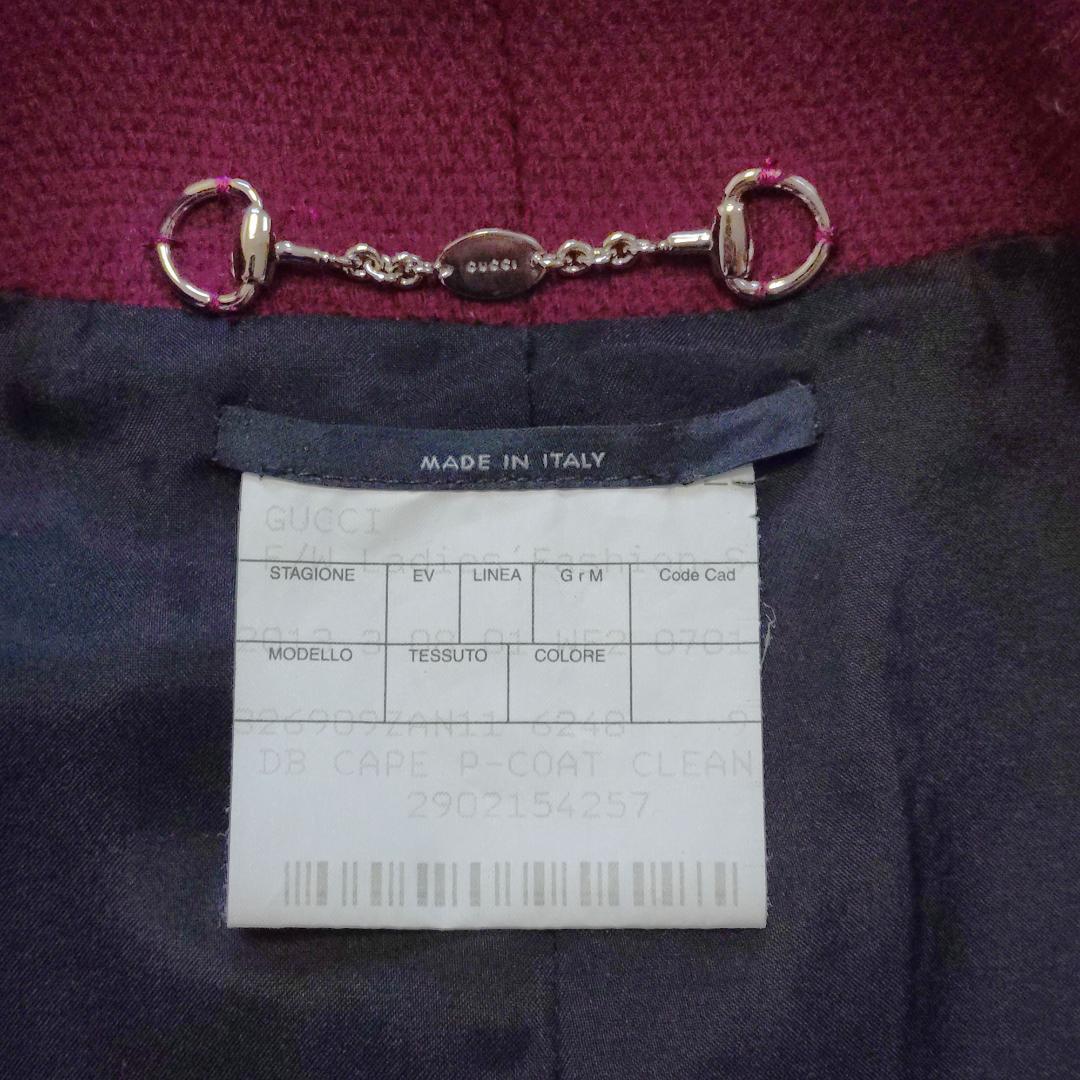 【GUCCI 】ケープコート◆ポンチョ◆バーガンディ・ワインレッド◆美品