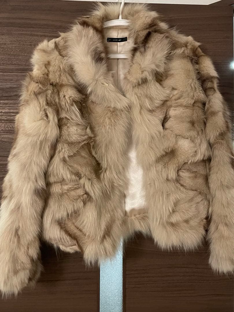 INTERPLANET ベージュ フォックスファーコート サイズ38 y2k