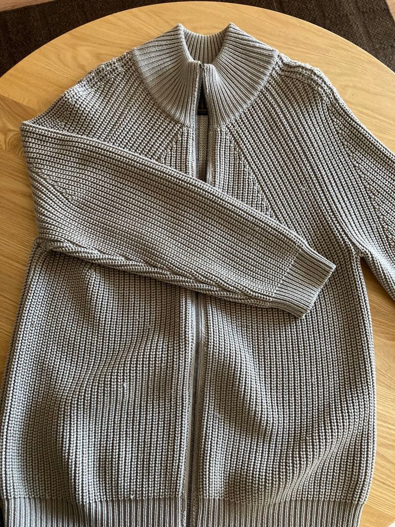 バトナーBATONER ジップアップ ニットセーター