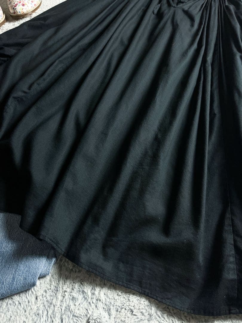 【HOUSE OF LOTUS】ギャザーチュニックワンピース タッセルリボン M