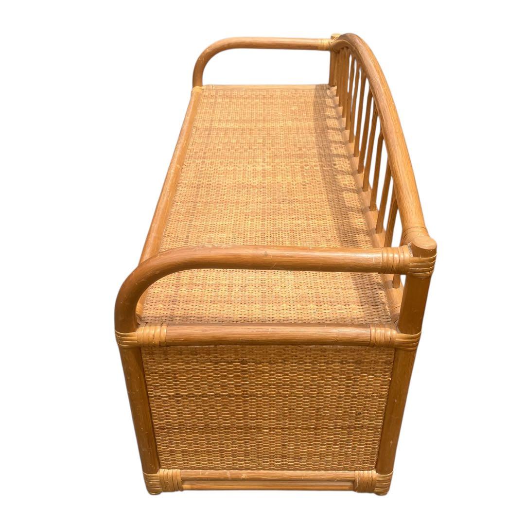 ラタンチェスト タンス　籐 ベンチ ビンテージ家具