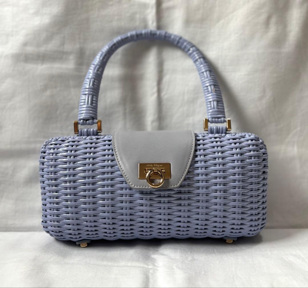 【Salvatore Ferragamo】 フェラガモ ミニ かごバッグ