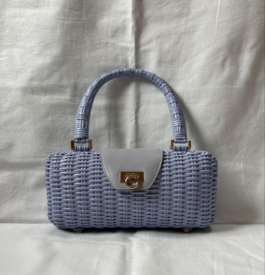 【Salvatore Ferragamo】 フェラガモ ミニ かごバッグ