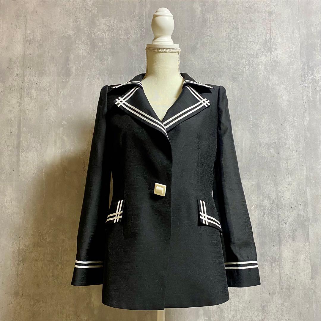 ★【新品タグ付】定価11万円 VELLA テーラードジャケット シースルー 40