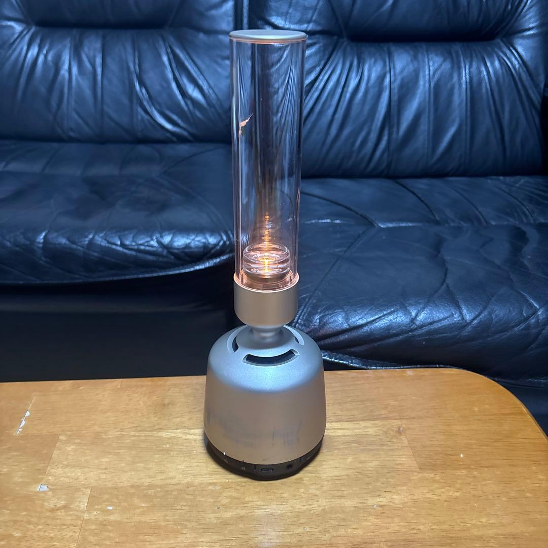 ワイヤレススピーカー ガラスチューブ シルバー