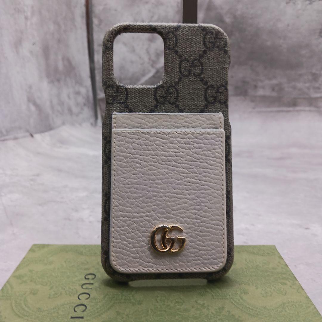 ✨未使用級✨ グッチ iPhone12 Pro ケース　GGスプリーム 金ロゴ