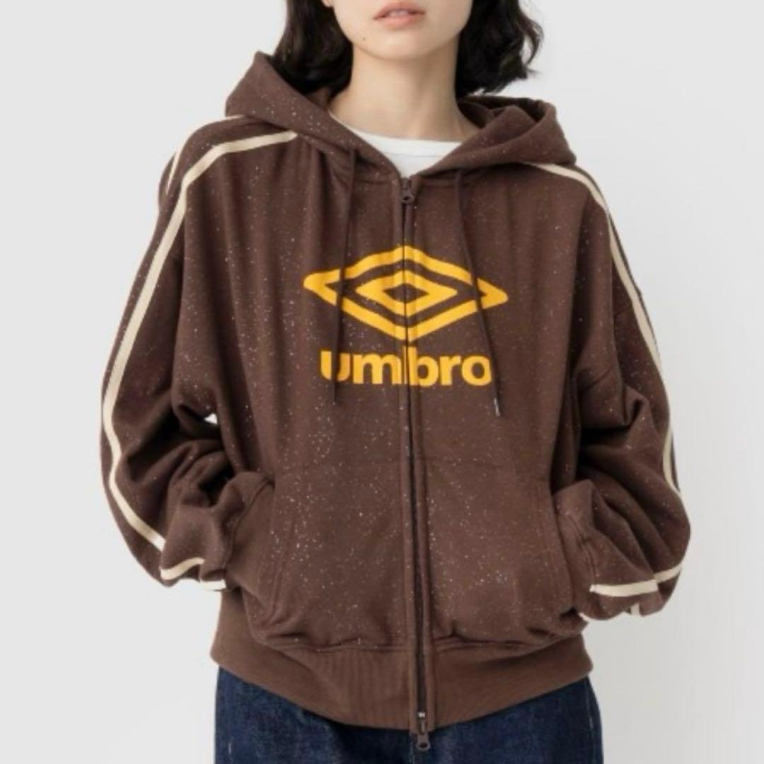最終値下げ！UMBRO × Casselini ロゴジップパーカー ブラウン