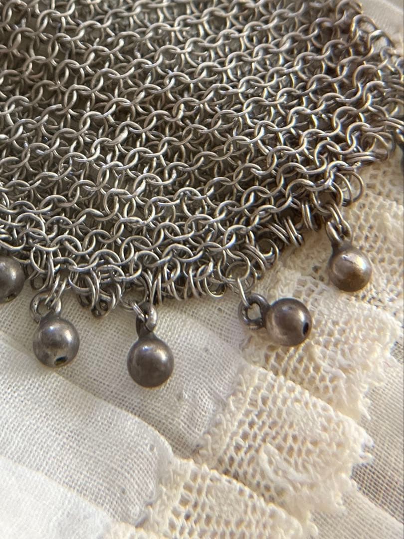 ◆SALE◆フランスアンティーク超美品シルバーメッシュパース銀刻印1900