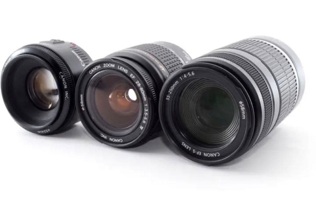 ☆人気機種☆canon kiss x9標準&望遠&単焦点トリプルレンズセット