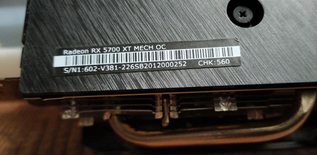 ジャンク　MSI RADEON　RX5700 XT MACH OC　グラボ