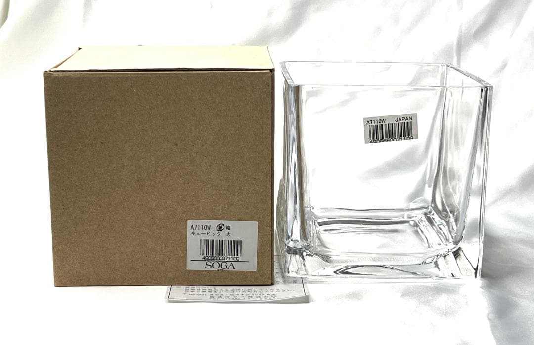 ガラス　花瓶　キューブ　16個　フラワーベース　 ＜日本製＞