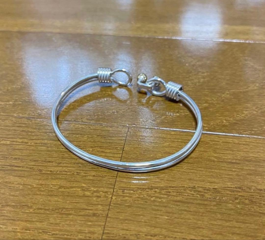 Tiffany ティファニー ダブルフック&アイ コンビバングル925k18