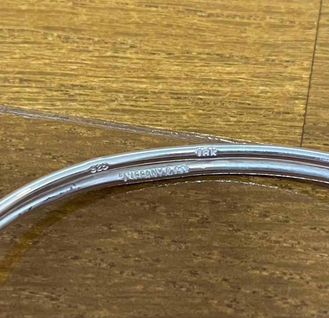 Tiffany ティファニー ダブルフック&アイ コンビバングル925k18