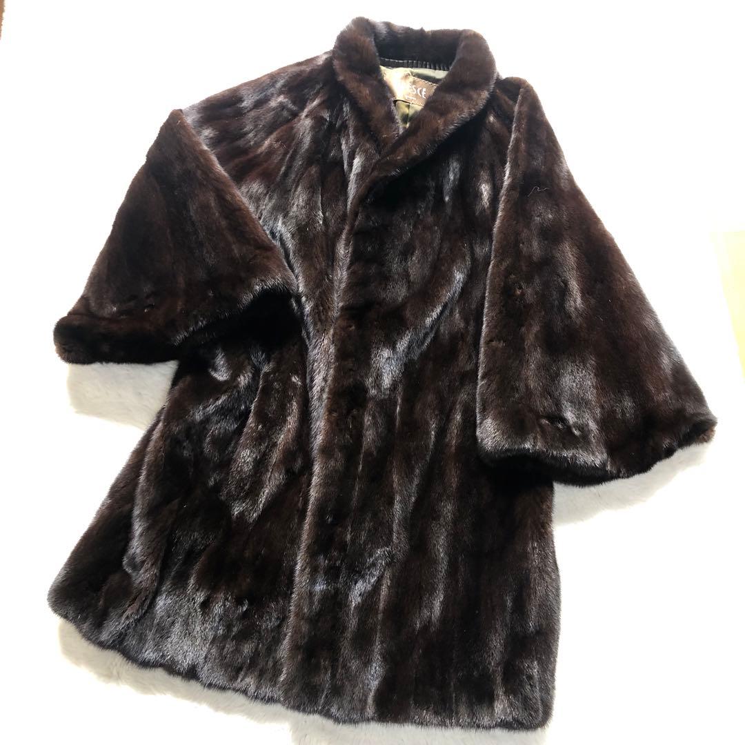 MOONBAT vigntage ファーコート ミンク 七分袖 レディース