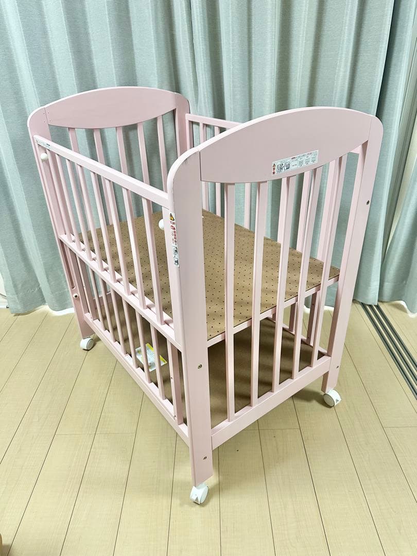 KATOJI カトージ ミニ立ちベッド ベビーベッド ピンク