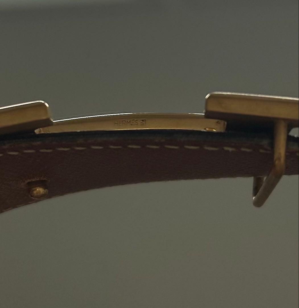 再度値下げしました　HERMES コンスタンス　ブラウン ベルト サイズ63