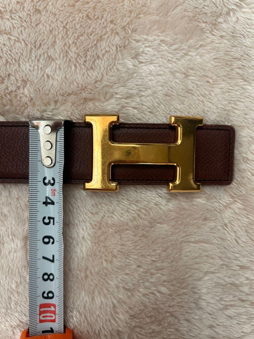 再度値下げしました　HERMES コンスタンス　ブラウン ベルト サイズ63