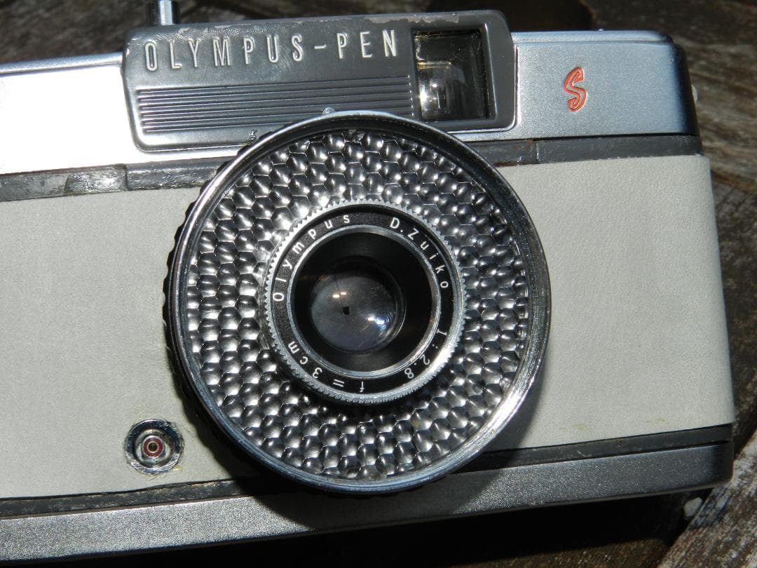 本革　白X黒　OLYMPUS PEN EES EE-S フィルムカメラ　美品