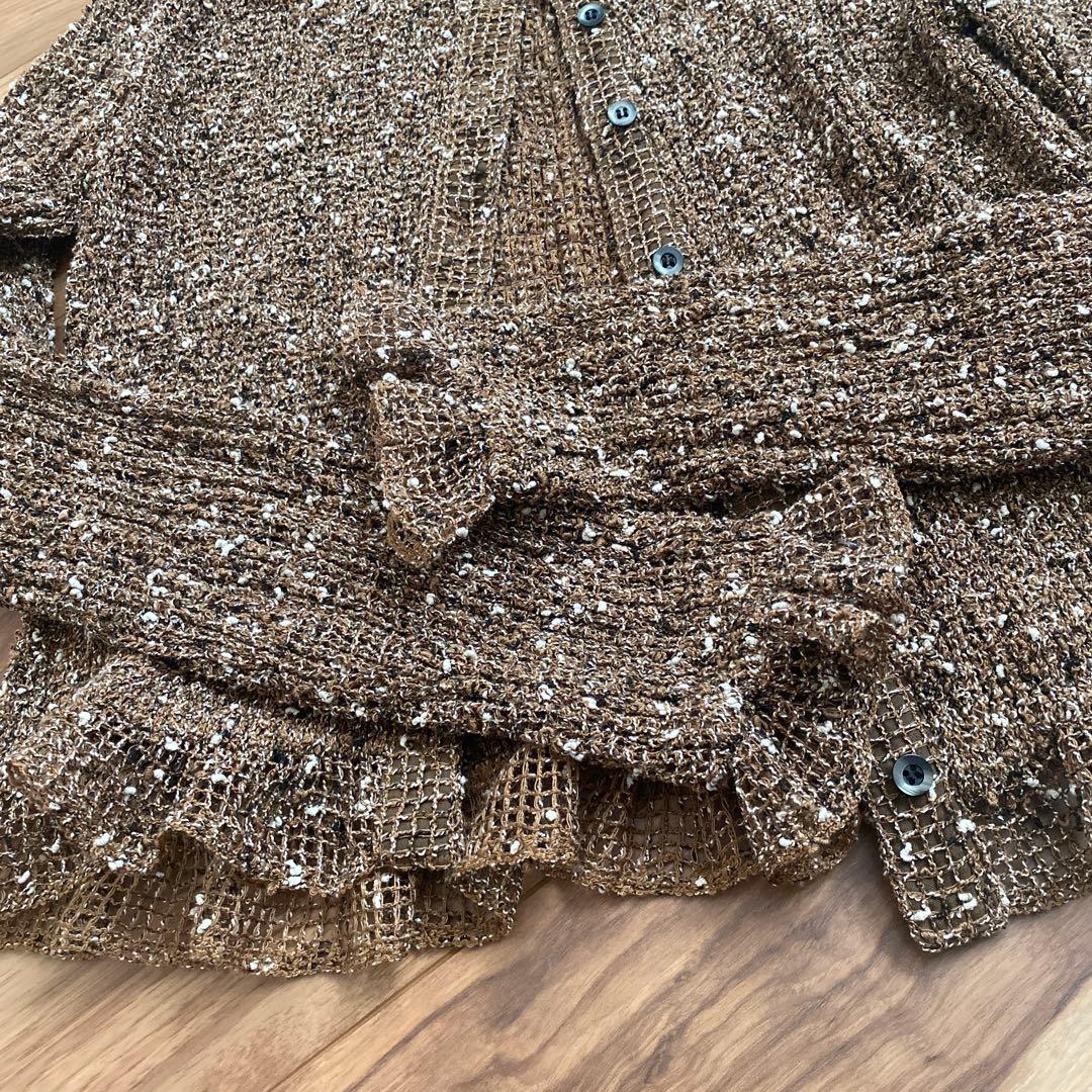 CLANE ブラウン ニットカーディガン