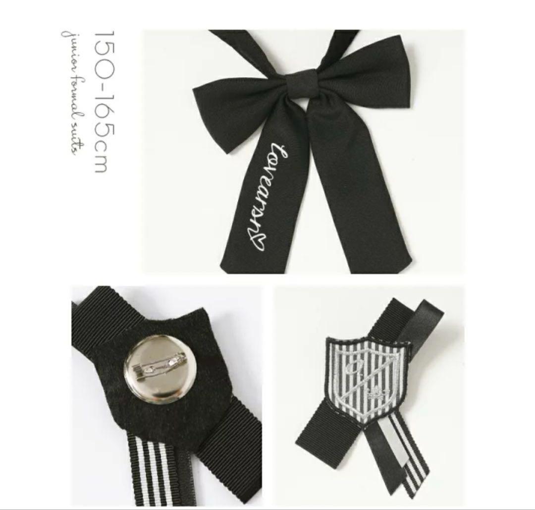 フォーマルサスペンダー付き黒ワンピース 150-165cm