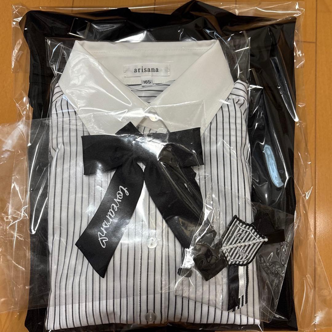 フォーマルサスペンダー付き黒ワンピース 150-165cm