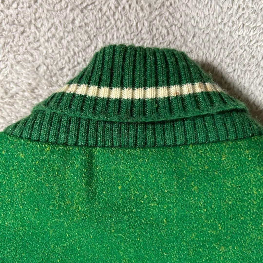 70s 80s ヴィンテージDeLONG デロング スタジャン レザー切替　46