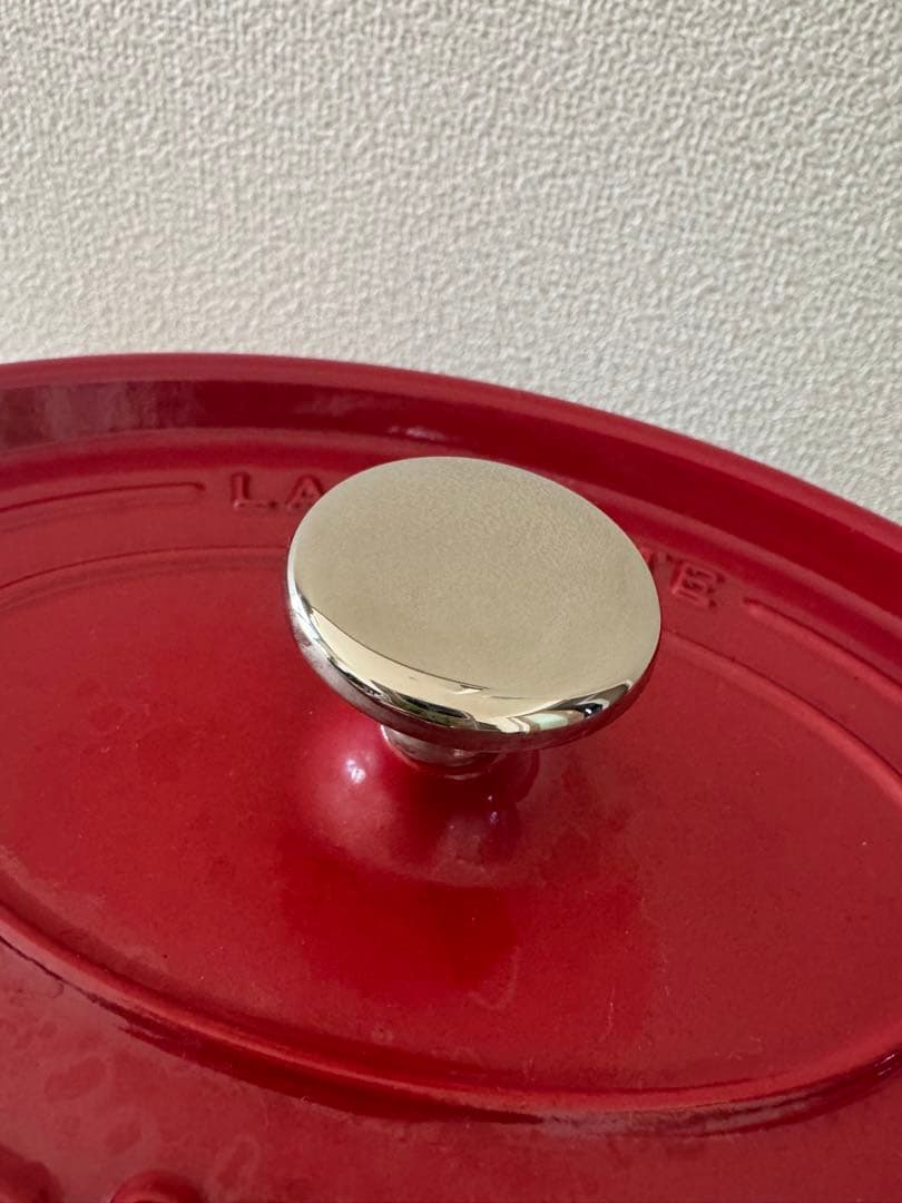 一度のみ使用★STAUB ラ・ココット オーバル 23cm チェリーレッド