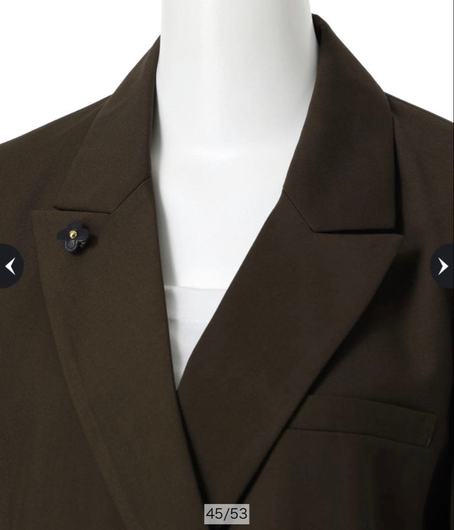 Apuweiser-riche ピン付テーラージャケット1新品タグ付き　ブラウン