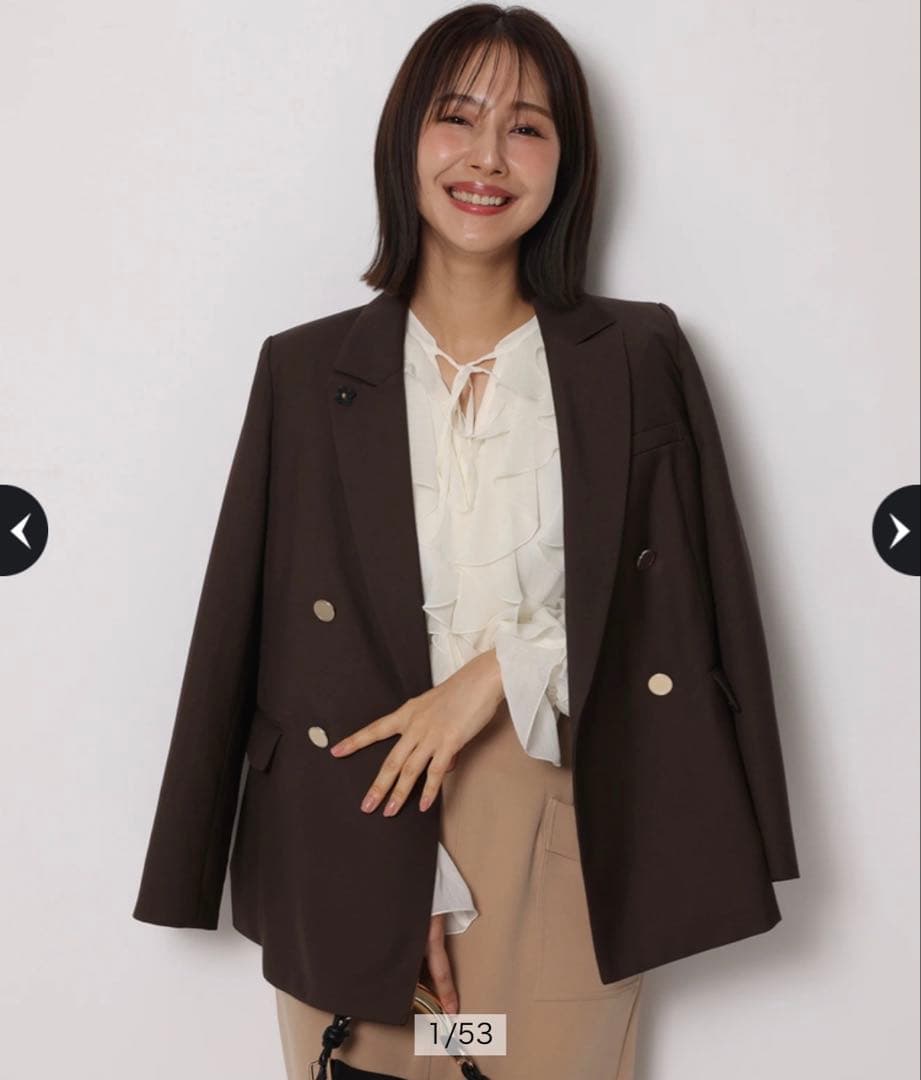 Apuweiser-riche ピン付テーラージャケット1新品タグ付き　ブラウン