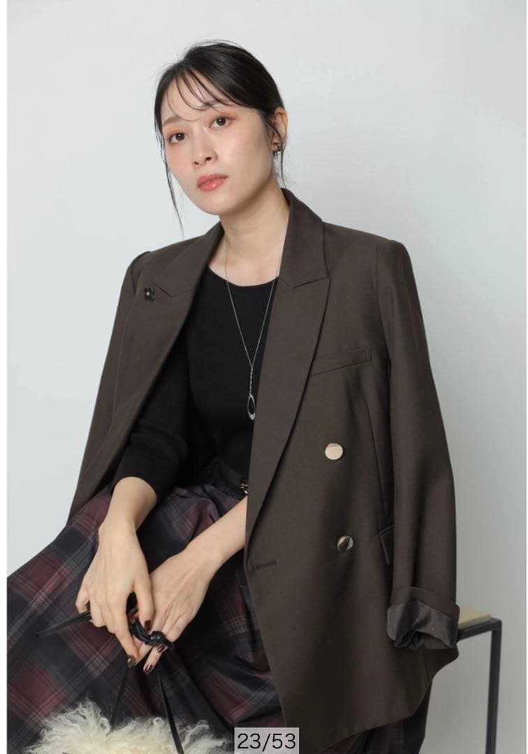 Apuweiser-riche ピン付テーラージャケット1新品タグ付き　ブラウン