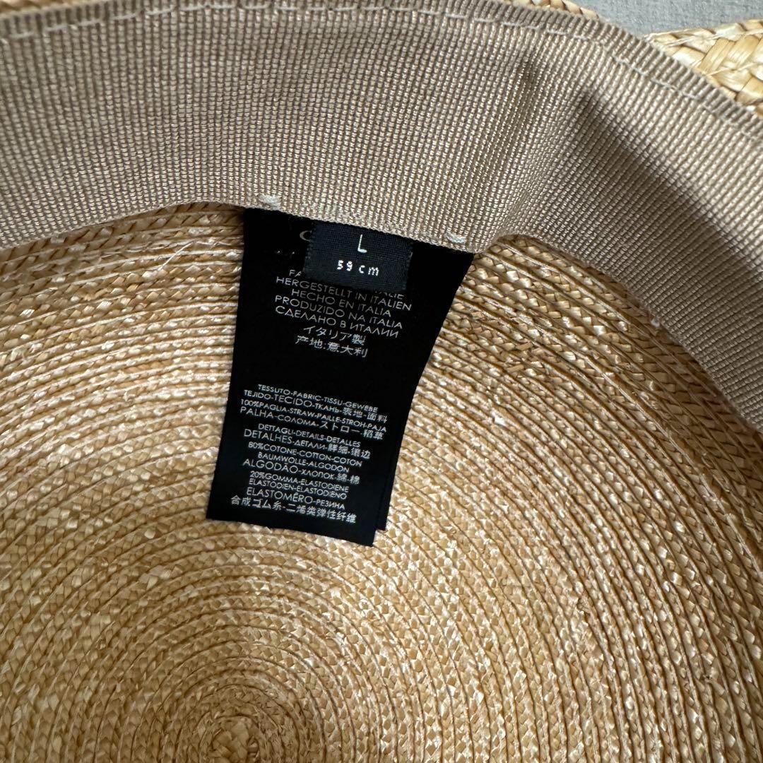 【 美品 】 GUCCI グッチ 麦わら キャップ 帽子 ハット L