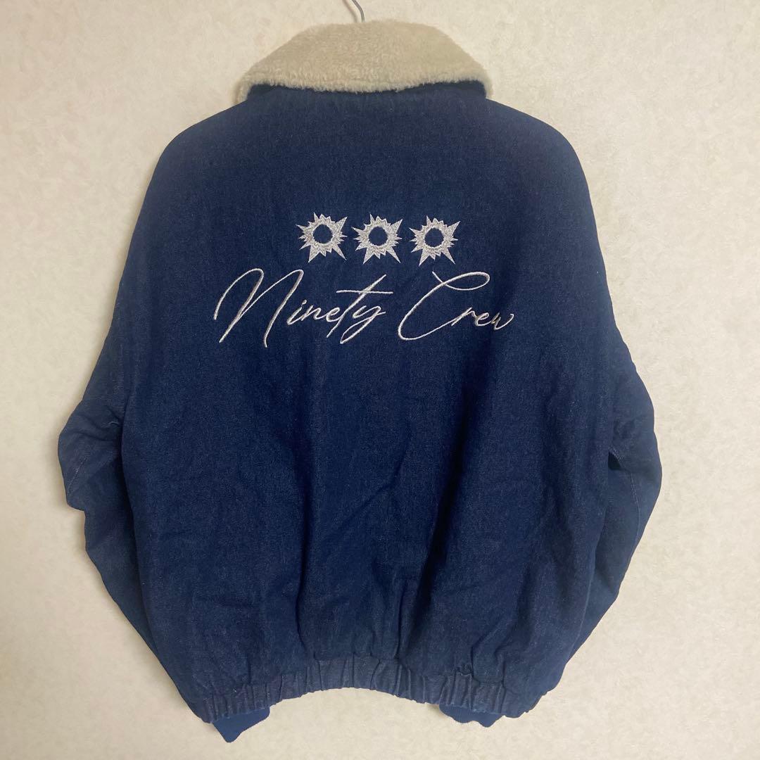 ジャケット・アウター 9090 Bullet Logo Boa Denim Jacket M
