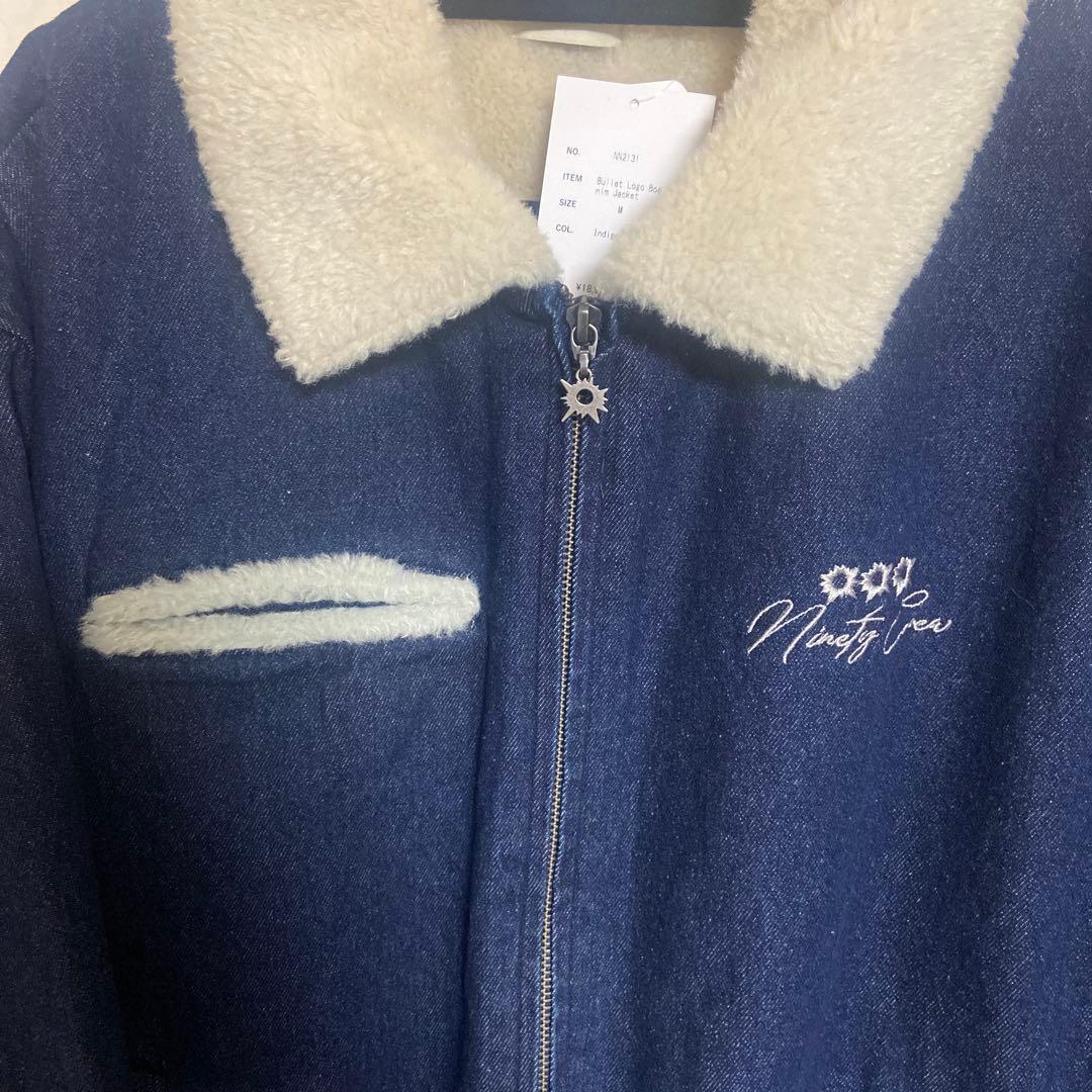 ジャケット・アウター 9090 Bullet Logo Boa Denim Jacket M