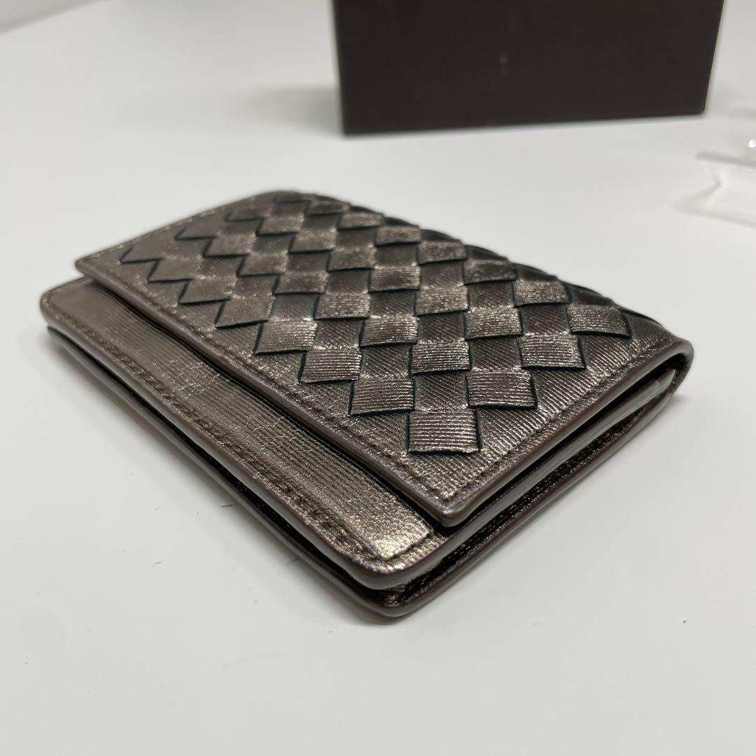 セ*え様 Bottega Veneta ガンメタカラー 名刺入れ