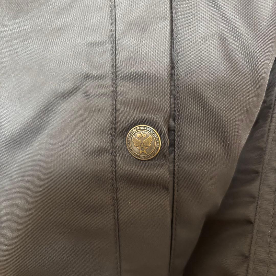 【バイカー仕様】ALPHA MA-1 ライディングJKT プロテクター付 黒 L