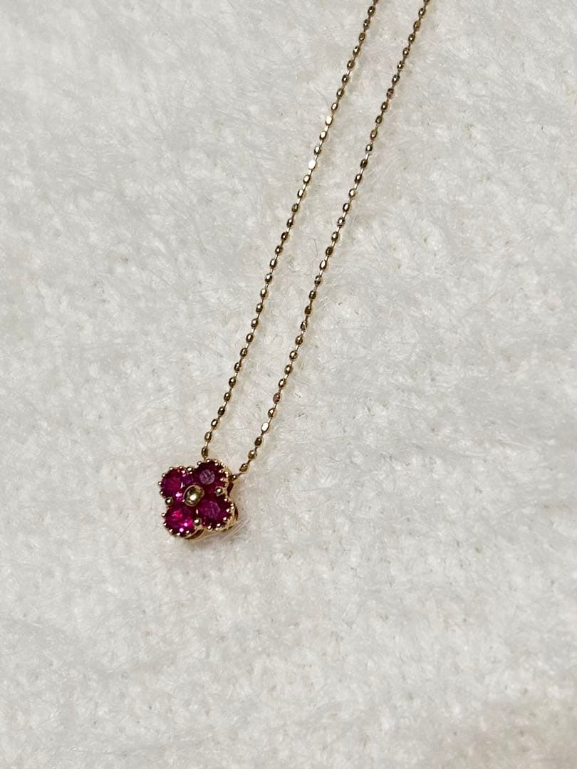 k18 ルビーネックレス