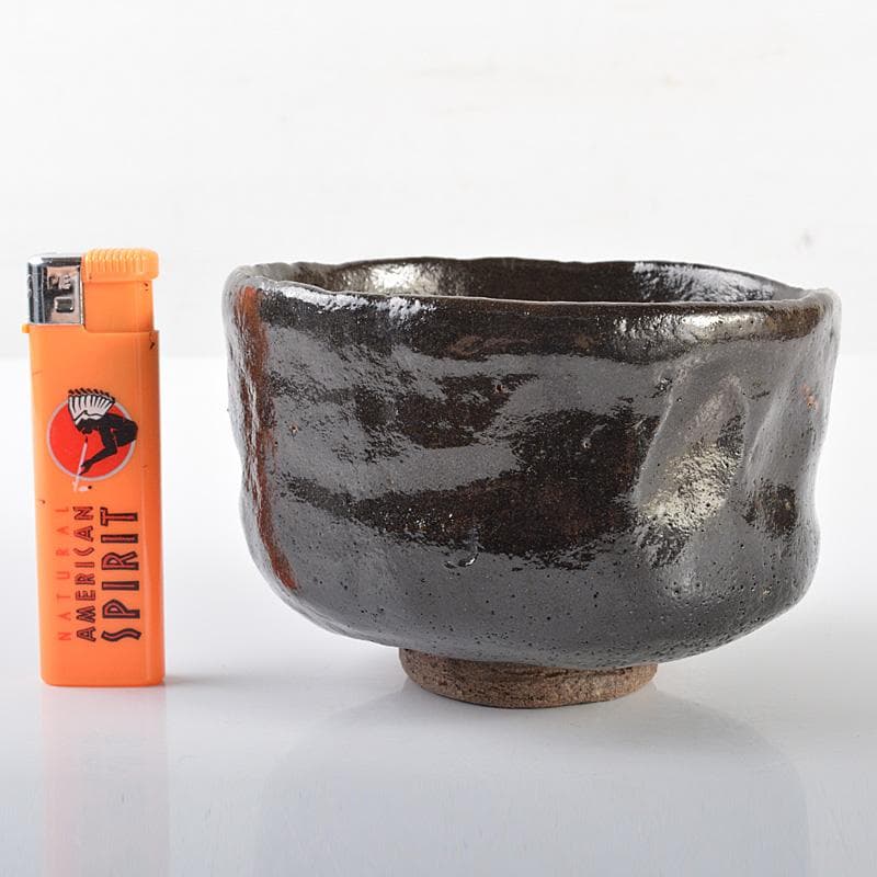 ラッキーライラック　茶道具　楽吉左衛門　黒楽茶碗　N　5732