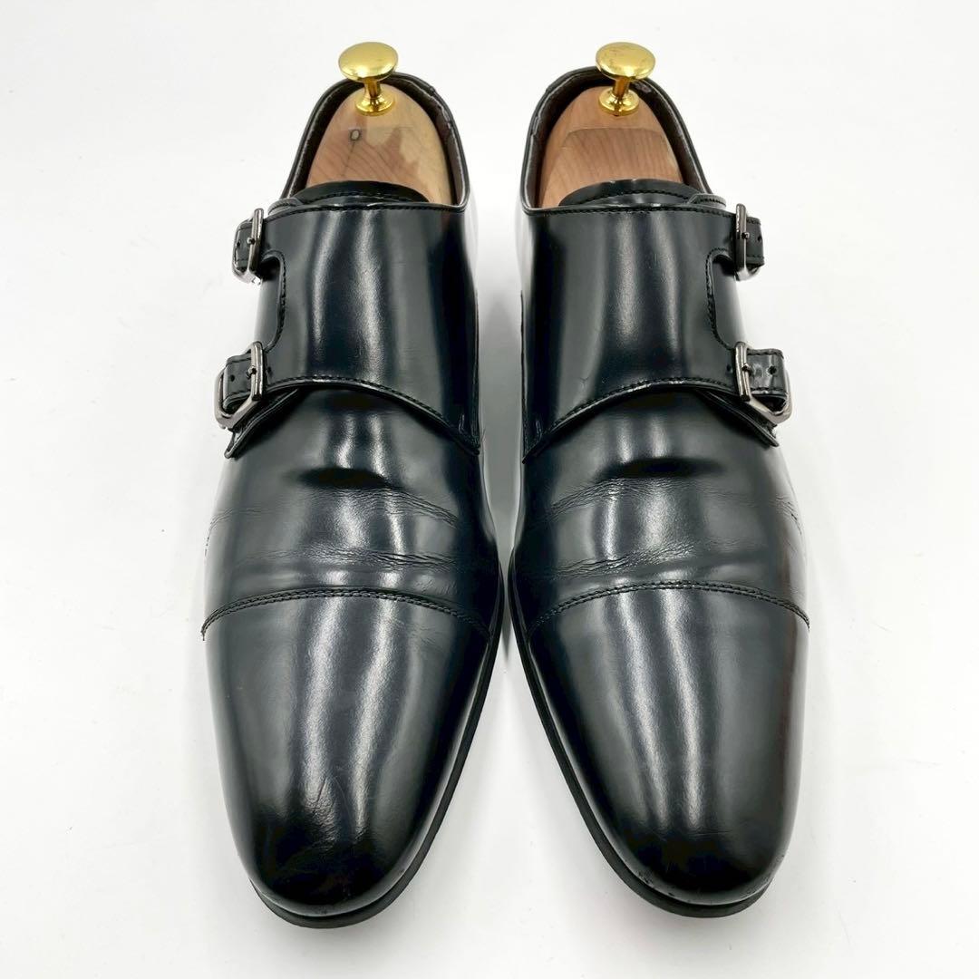 リーガル 636R ダブルモンク ブラック 25.5cm 本革 Y1238