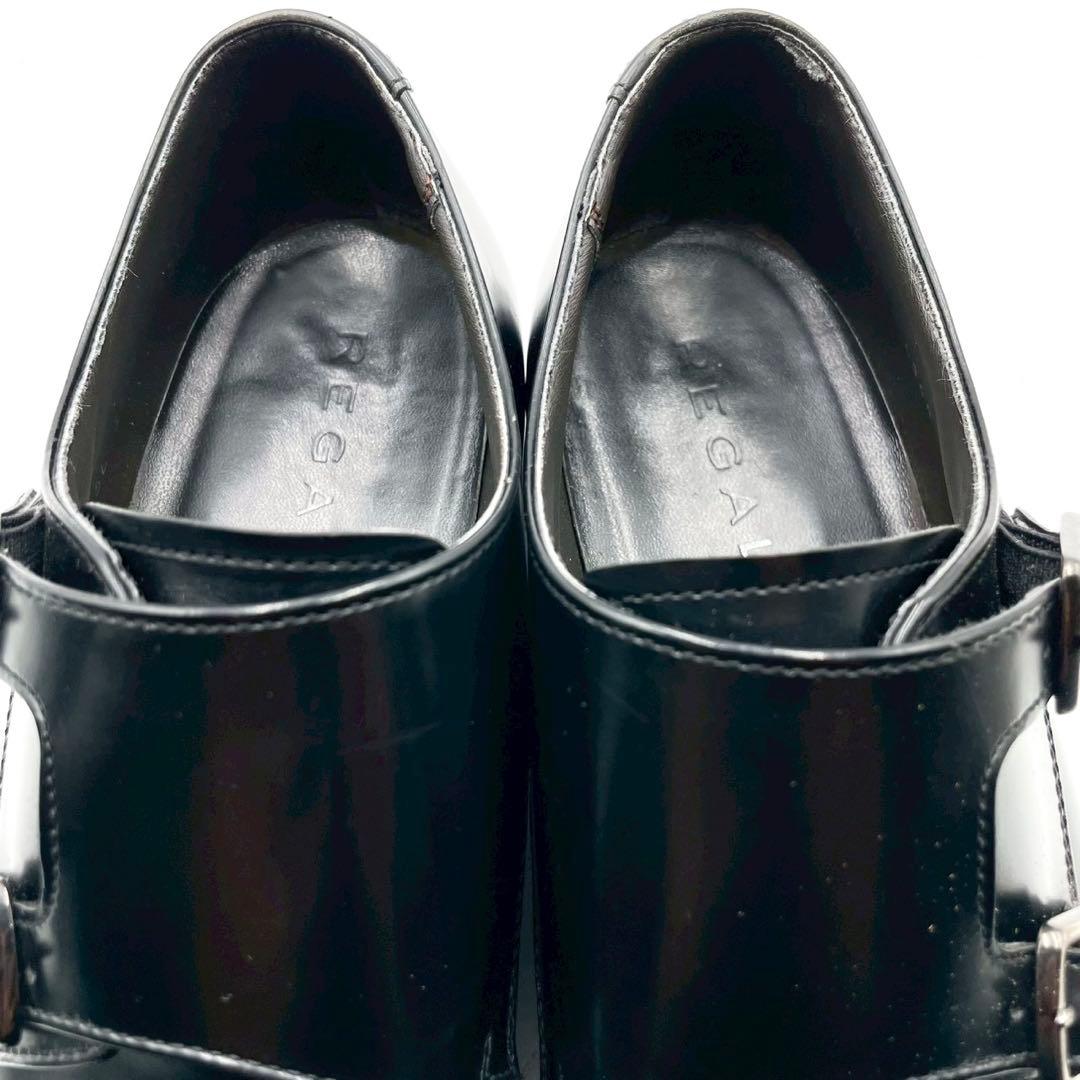 リーガル 636R ダブルモンク ブラック 25.5cm 本革 Y1238