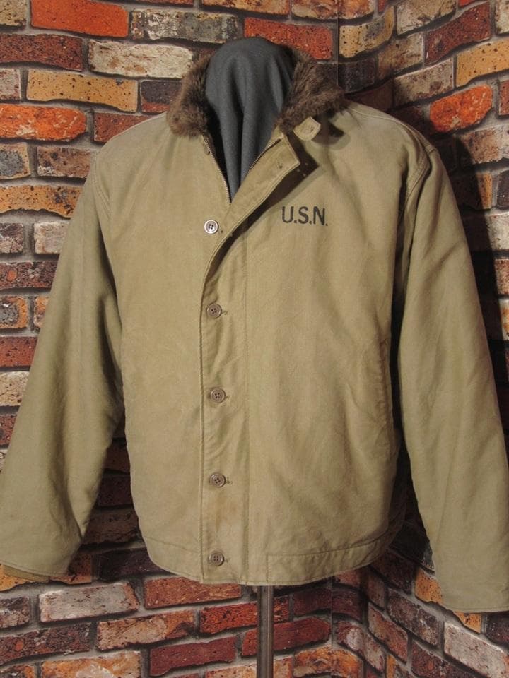 ヒューストン N-1デッキジャケット XLサイズ42 裏ボア USN 松岡佳博