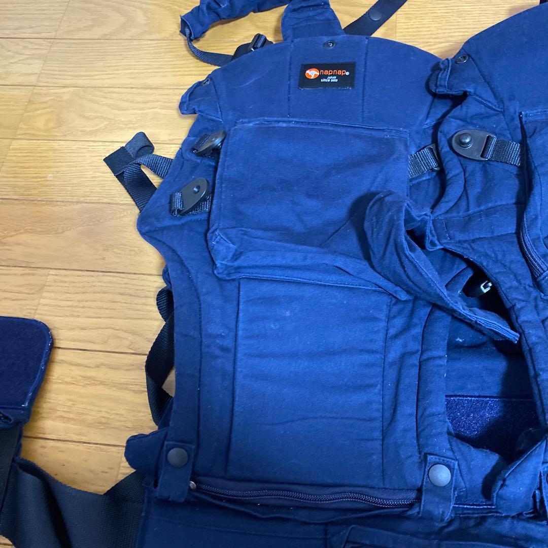 12/30まで値下げ【napnap】双子用抱っこ紐　ネイビー
