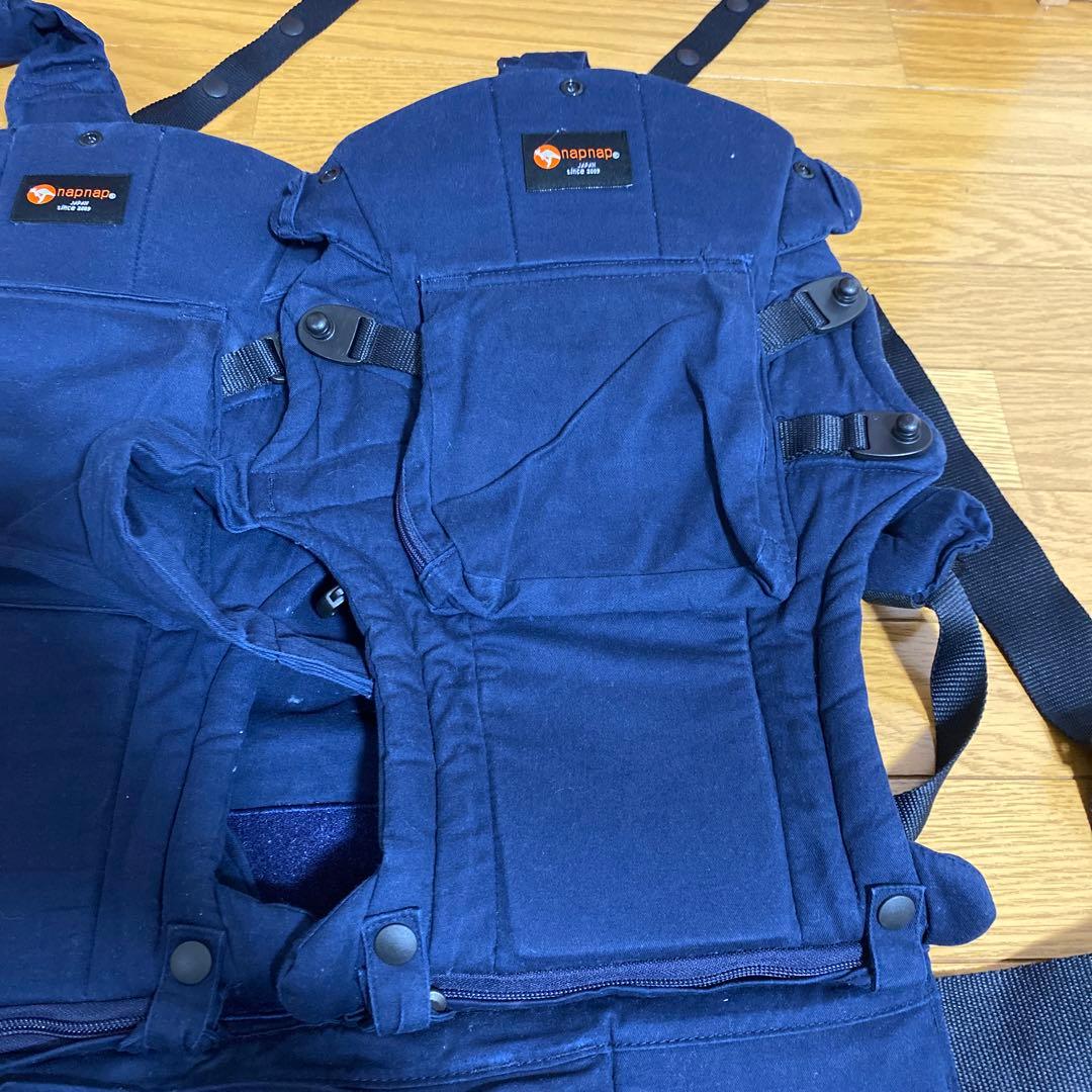 12/30まで値下げ【napnap】双子用抱っこ紐　ネイビー