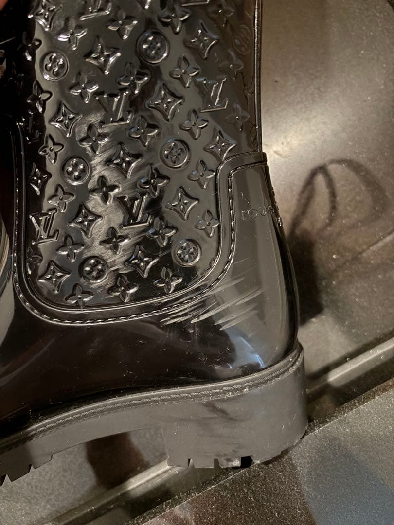 超メルカリ市限定価格✨ルイヴィトン黒レインブーツモノグラム38