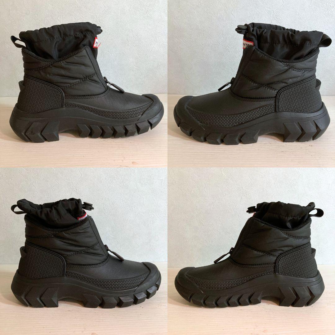 美品 箱付き HUNTER ハンター スノーブーツ 22.5cm ブラック