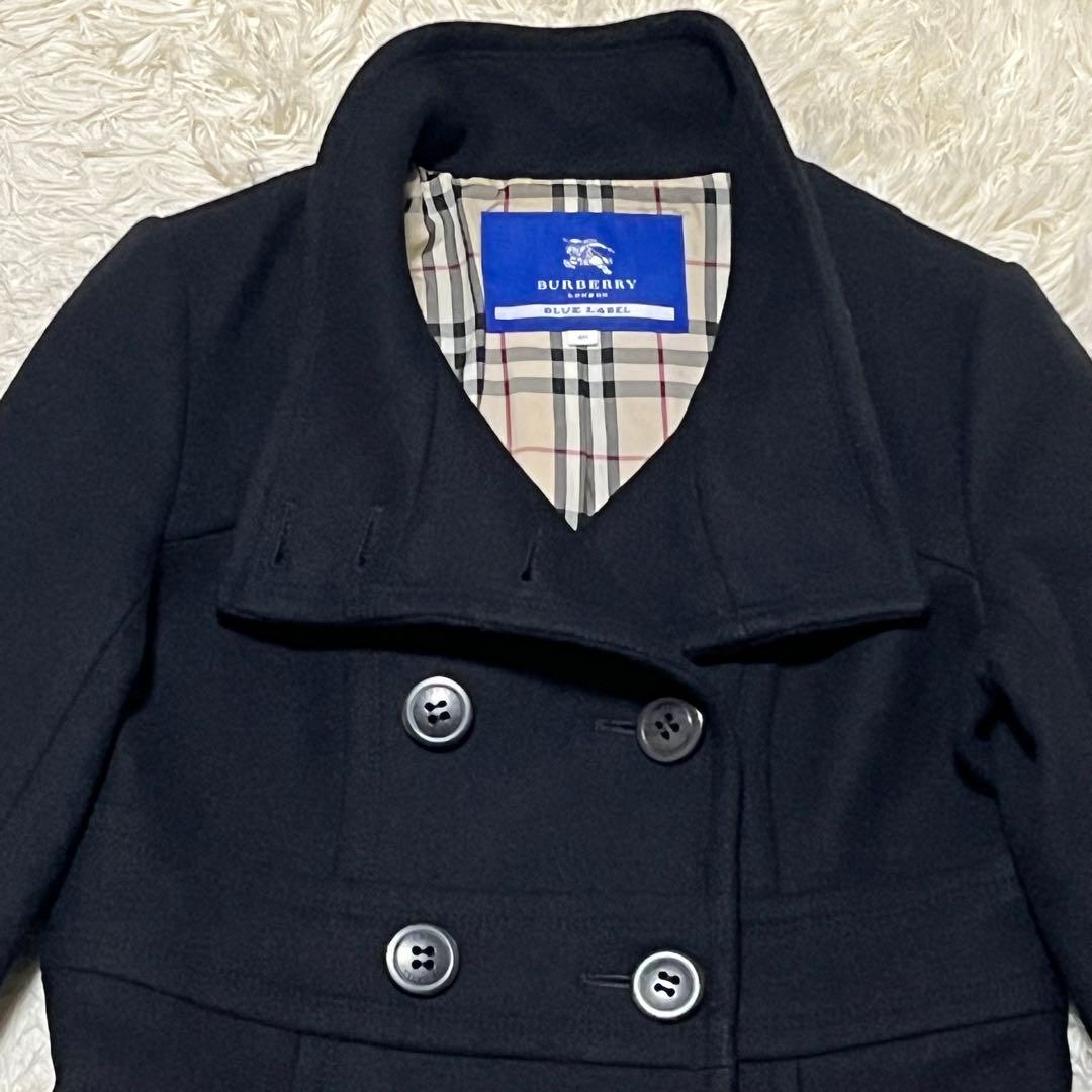 ✨美品✨ バーバリーロンドン ブルーレーベル ピーコート ウール アンゴラ L