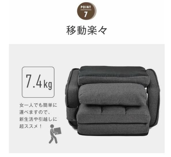 新品　座椅子 肘掛け サイドポケット付き　4way　リクライニング 42段ギア
